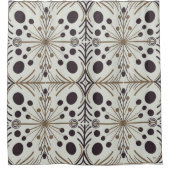 Boho Geometric Arrow White Pattern Duschvorhang (Vorderseite)