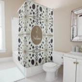 Boho Geometric Arrow White Personalisiert Duschvorhang (Beispiel)