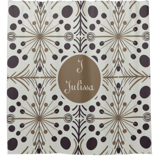 Boho Geometric Arrow White Personalisiert Duschvorhang (Vorderseite)