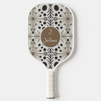 Boho Geometric Arrow White Pickleball Schläger