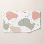 Boho Geometric Bio Formen Muster auf Weiß Badhandtuch Set (Handtuch)