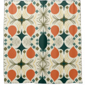 Boho Geometric Colorful Diamond Pattern Duschvorhang (Vorderseite)