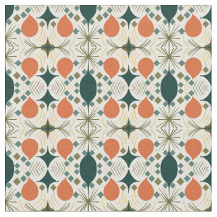 Boho Geometric Colorful Diamond Pattern Stoff