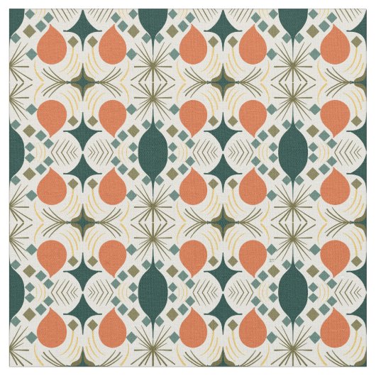 Boho Geometric Colorful Diamond Pattern Stoff (Nahaufnahme)