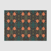 Boho Geometric Diamond Black Pattern Seidenpapier (Vorderseite)