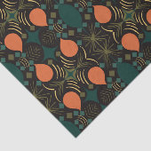 Boho Geometric Diamond Black Pattern Seidenpapier (Ausschnitt)