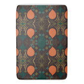 Boho Geometric Diamond Brown Pattern Badematte (Vorderseite Vertikal)