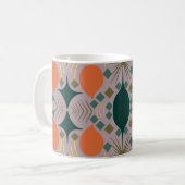 Boho Geometric Diamond Lila Kaffeetasse (Vorderseite Links)