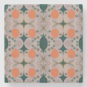 Boho Geometric Diamond Lila Steinuntersetzer (Vorderseite)