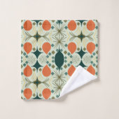 Boho Geometric Diamond Mintmuster Badhandtuch Set (Waschlappen)