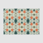 Boho Geometric Diamond Mintmuster Seidenpapier (Vorderseite)