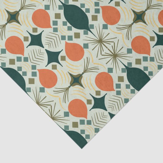 Boho Geometric Diamond Mintmuster Seidenpapier (Ausschnitt)