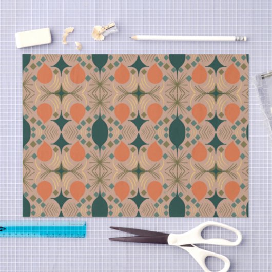Boho Geometric Diamond Pastel Pattern Seidenpapier (Handwerk)