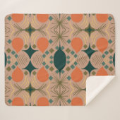 Boho Geometric Diamond Pastel Pattern Sherpadecke (Vorderseite (Horizontal))