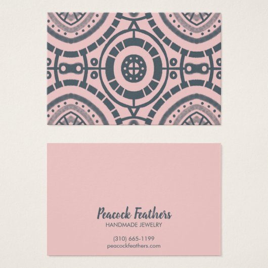 Boho Geometric Earring Necklace Juwelier Display (Vorne & Hinten)