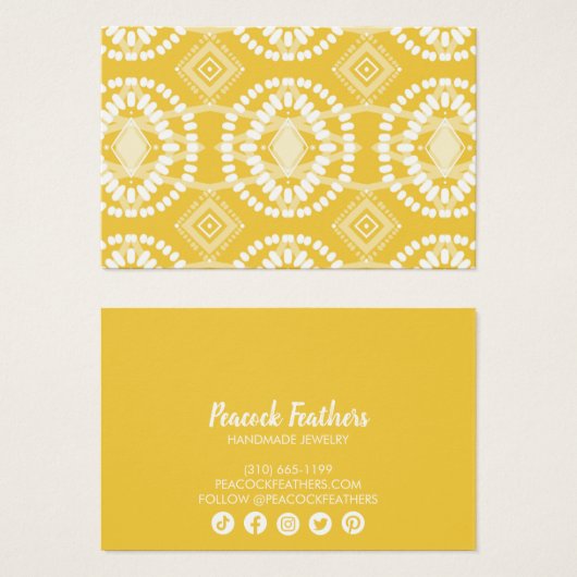 Boho Geometric Earring Necklace Juwelier Display (Vorne & Hinten)