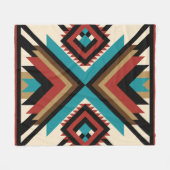 Boho Geometric Fleecedecke (Vorderseite (Horizontal))