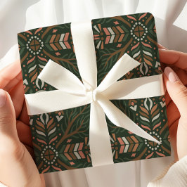 Boho Geometric Folk Art Geschenkpapier
