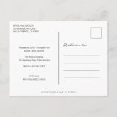 Boho Geometric Gold Greenerity Hochzeitsfeier Ankündigungspostkarte (Rückseite)