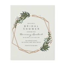 Boho Geometric Gold Greenery Budget Brautparty