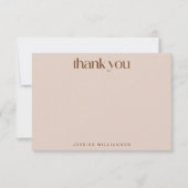 Boho Geometric Lines Terracotta Custom Dusche Dankeskarte (Vorderseite)