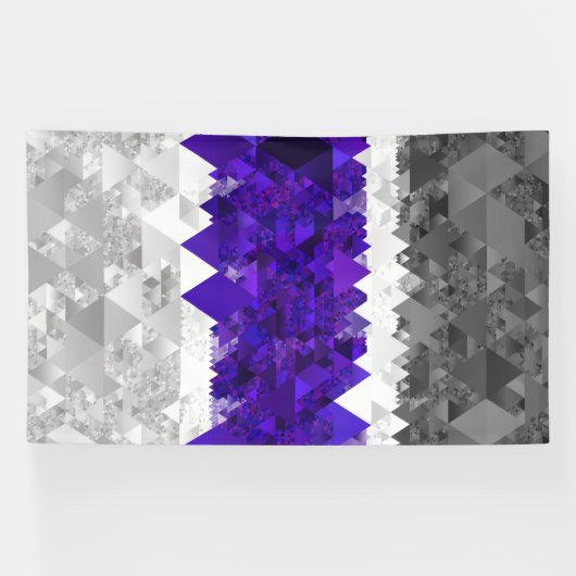 Boho Geometric Mod Retro Greygender Prix Flag Banner (Horizontal)