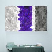 Boho Geometric Mod Retro Greygender Prix Flag Banner (Messe)