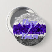 Boho Geometric Mod Retro Greygender Prix Flag Button (Vorne & Hinten)