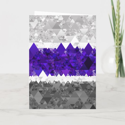 Boho Geometric Mod Retro Greygender Prix Flag Dankeskarte (Rückseite)