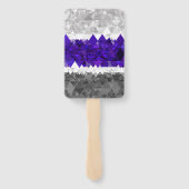 Boho Geometric Mod Retro Greygender Prix Flag Fächer (Rückseite)