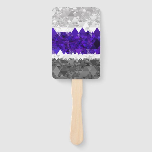 Boho Geometric Mod Retro Greygender Prix Flag Fächer (Vorderseite)