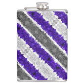 Boho Geometric Mod Retro Greygender Prix Flag Flachmann (Vorderseite)