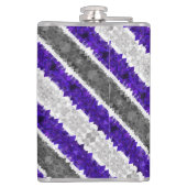 Boho Geometric Mod Retro Greygender Prix Flag Flachmann (Rückseite)