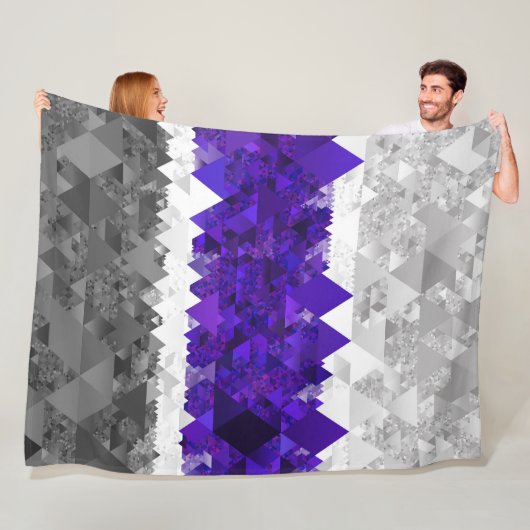 Boho Geometric Mod Retro Greygender Prix Flag Fleecedecke (Beispiel)