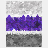 Boho Geometric Mod Retro Greygender Prix Flag Fleecedecke (Vorderseite)
