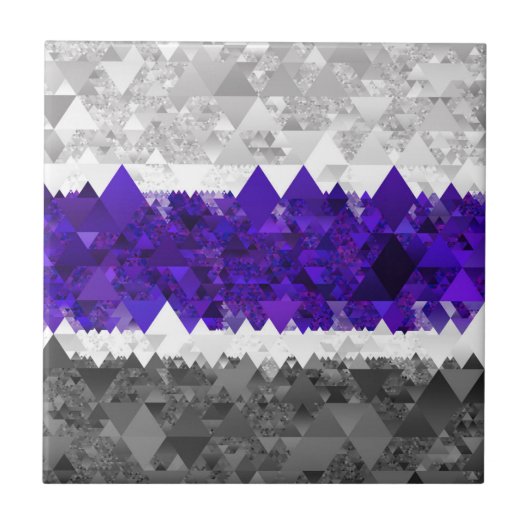Boho Geometric Mod Retro Greygender Prix Flag Fliese (Vorderseite)
