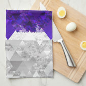 Boho Geometric Mod Retro Greygender Prix Flag Geschirrtuch (Viertel Falte)