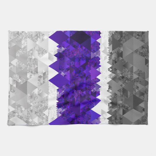 Boho Geometric Mod Retro Greygender Prix Flag Geschirrtuch (Horizontal)
