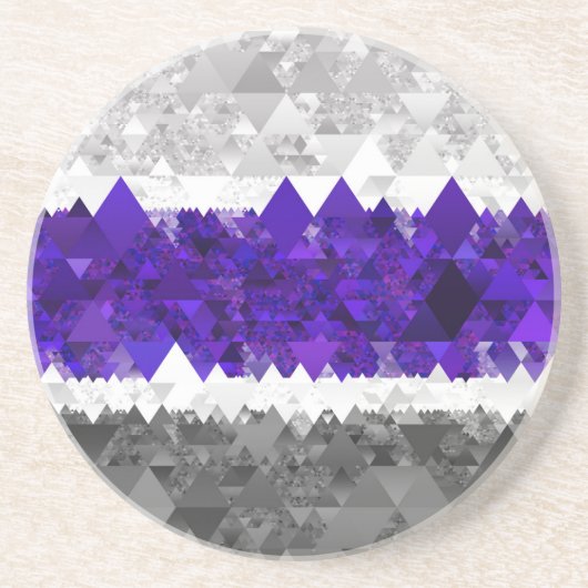 Boho Geometric Mod Retro Greygender Prix Flag Getränkeuntersetzer (Vorne)