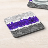 Boho Geometric Mod Retro Greygender Prix Flag Getränkeuntersetzer (Linke Seite)