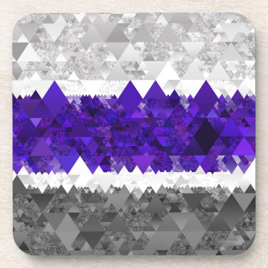 Boho Geometric Mod Retro Greygender Prix Flag Getränkeuntersetzer (Vorderseite)