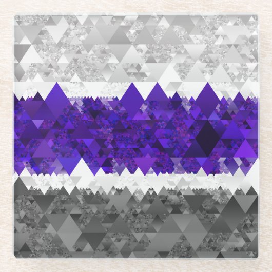 Boho Geometric Mod Retro Greygender Prix Flag Glasuntersetzer (Vorderseite)