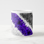 Boho Geometric Mod Retro Greygender Prix Flag Jumbo-Tasse (Vorderseite)