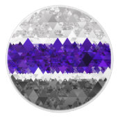 Boho Geometric Mod Retro Greygender Prix Flag Keramikknauf (Vorderseite)