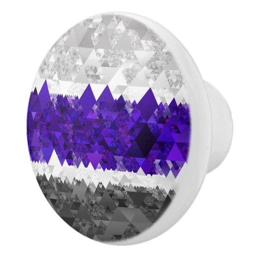 Boho Geometric Mod Retro Greygender Prix Flag Keramikknauf (Rechts)