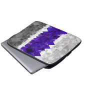 Boho Geometric Mod Retro Greygender Prix Flag Laptopschutzhülle (Vorne Knopf)