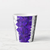 Boho Geometric Mod Retro Greygender Prix Flag Milchtasse (Vorderseite)