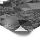 Boho Geometric Mod Retro Greygender Prix Flag Poster (Ecke)