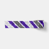 Boho Geometric Mod Retro Greygender Prix Flag Satinband (Vorderseite)