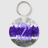 Boho Geometric Mod Retro Greygender Prix Flag Schlüsselanhänger (Rückseite)